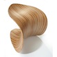 Wooden Sculpted Leaf Stool ODEChair Jolyon Yates