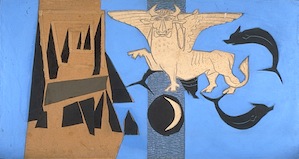 Bull and Dolphin Painting by Peter Yates 1953