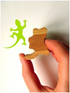 Gecko Rubber Stamp