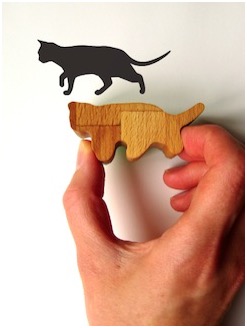 Prowling Cat Rubber Stamp