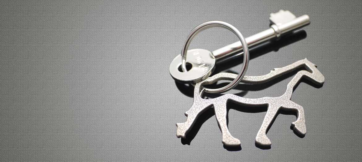 Horse Keyring made from tough Stainless Steel